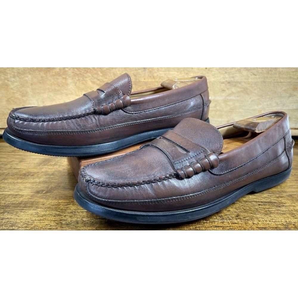 Johnston‎ & Murphy Mens Penny Loafers Leather Casual Dress Shoes 10M